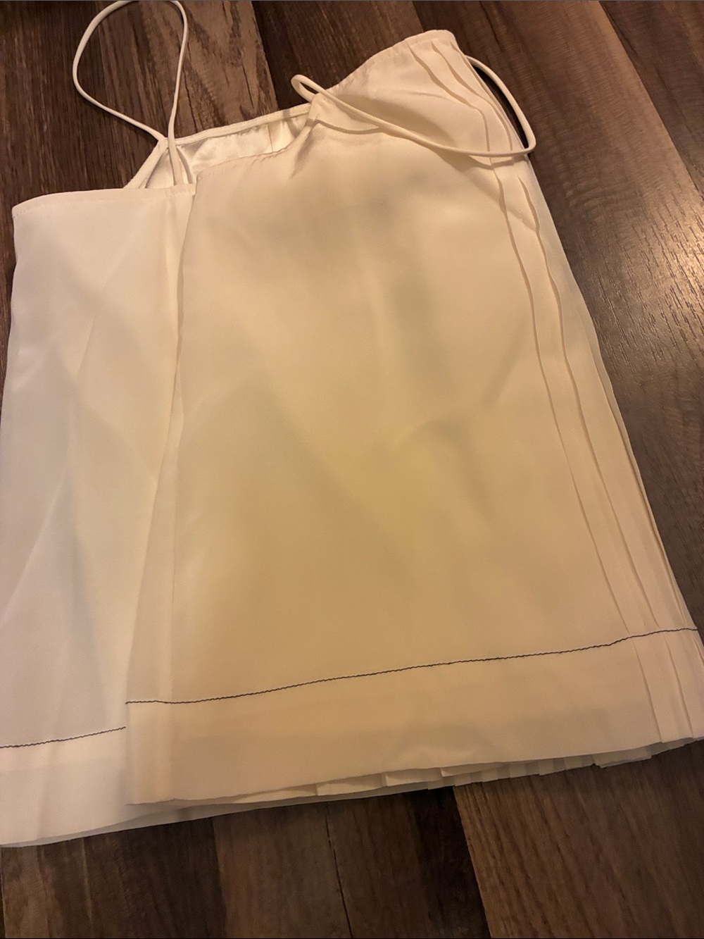 La Ligne Cream Pleated Silk Camisole with Covered Buttons- GORGEOUS- NWT - Picture 8 of 16